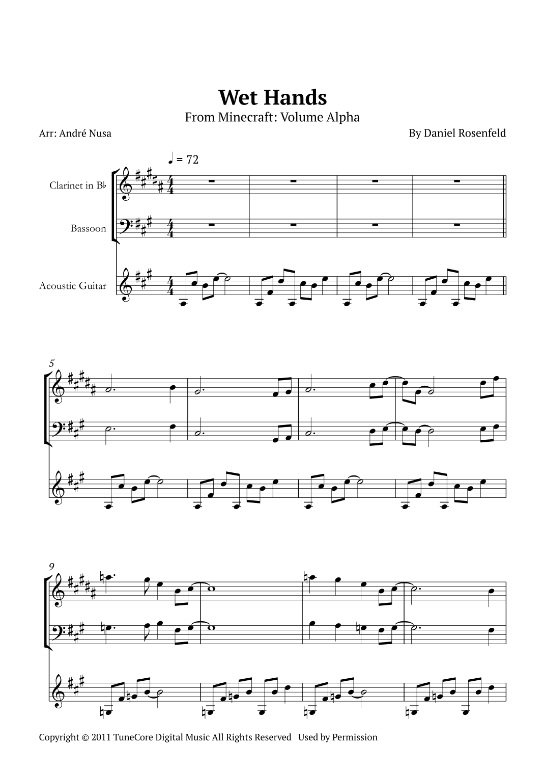 Wet Hands (arr. André Nusa)