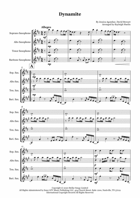 Dynamite (arr. Kayleigh Huelin)