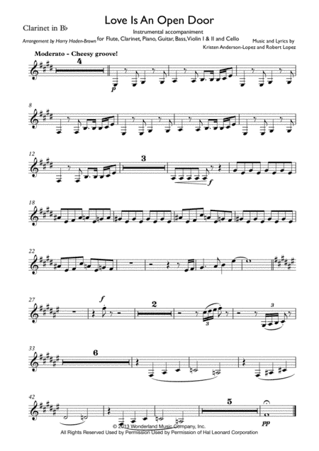 Love Is An Open Door (arr. Harry Haden-Brown)