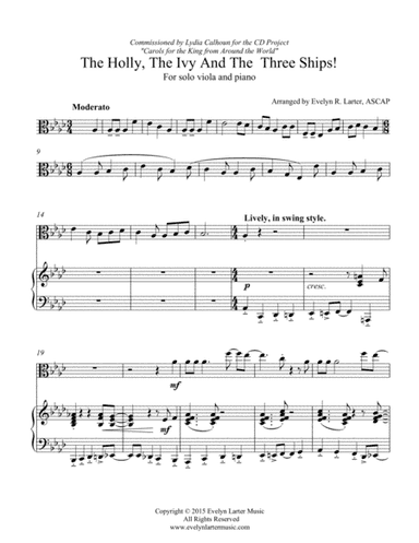 The Holly, The Ivy And The Three Ships (arr. Evelyn Larter Music)