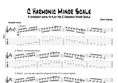 C Harmonic Minor Scale (4 Ways to Play)