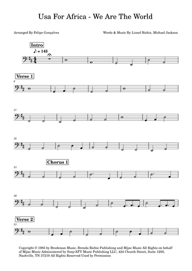 We Are The World (arr. Felipe Gonçalves)