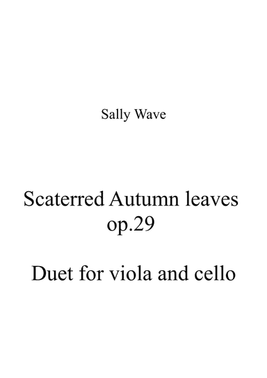 Scaterred Autumn Leaves op. 29 full score