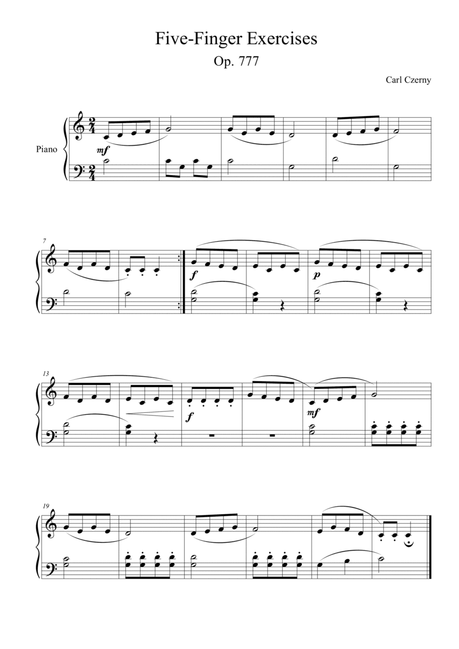 Exercise (Op. 777) (arr. Passoni Music)