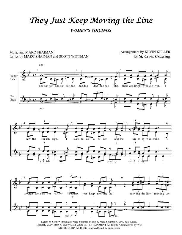 They Just Keep Moving The Line (arr. Kevin Keller)