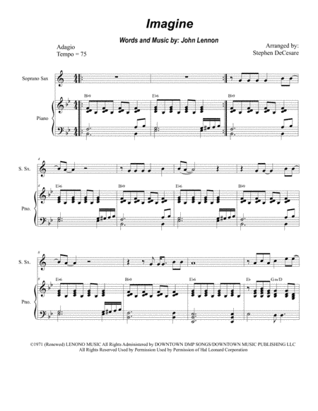 Imagine (arr. Stephen DeCesare)