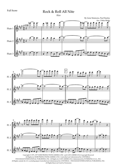 Rock And Roll All Nite (arr. Fabio Britto)