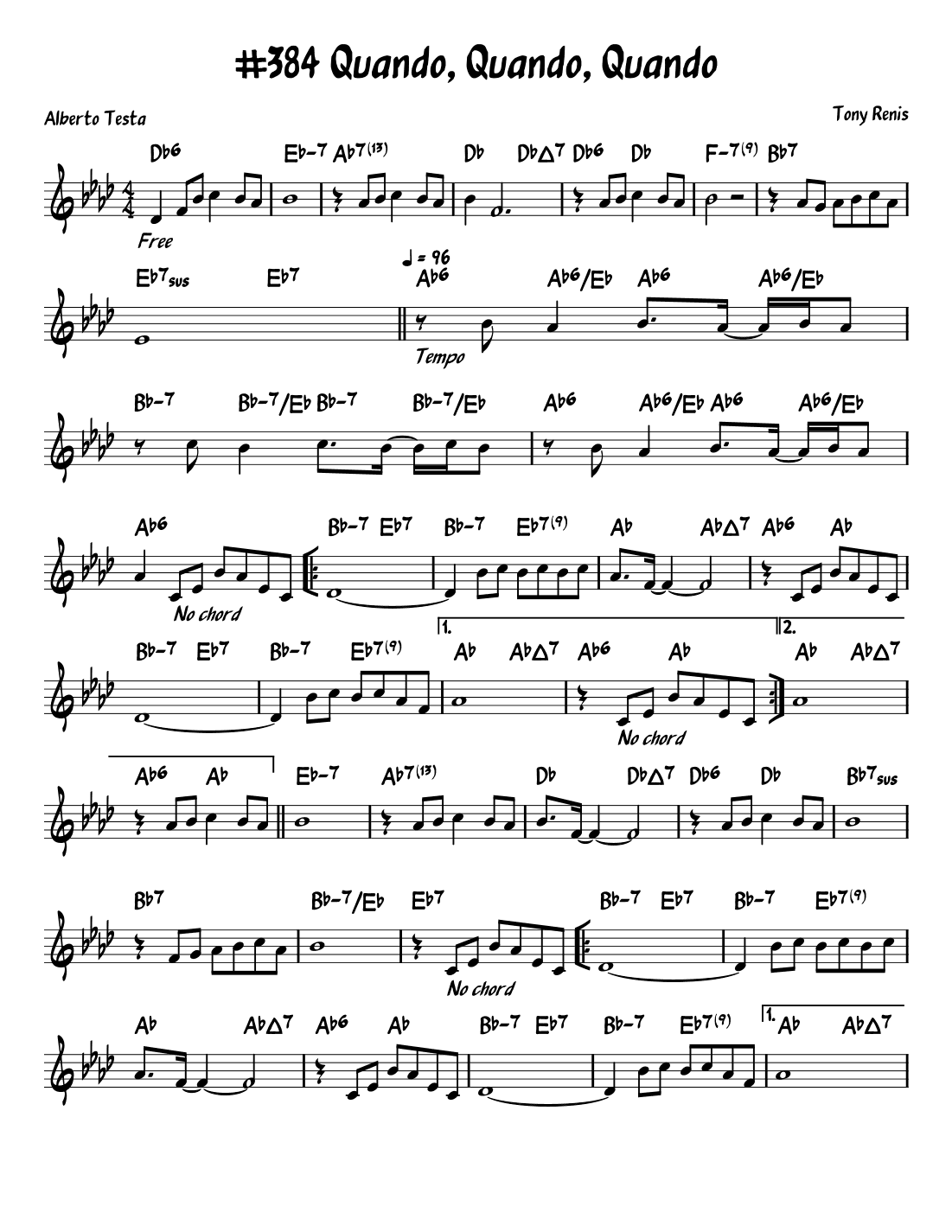 A Man Without Love (quando M'innamoro) (arr. John Fries)