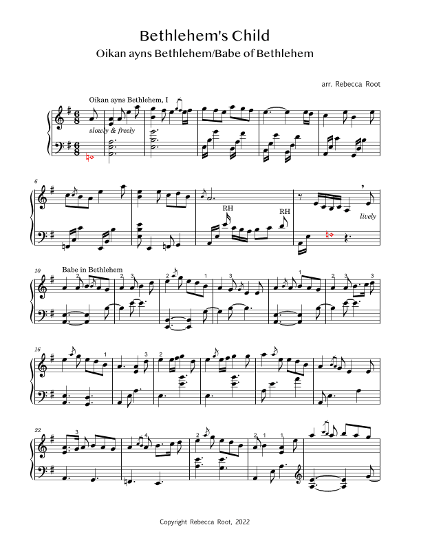 Bethlehem's Child (arr. Rebecca Root)