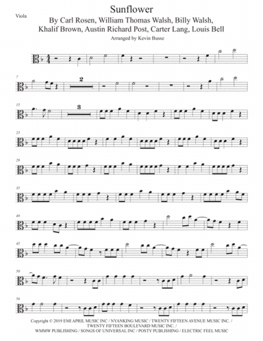 Sunflower (arr. Kevin Busse)