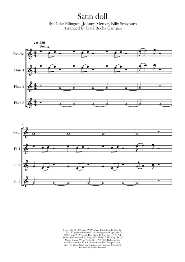 Satin Doll (arr. Davi Rocha Campos)