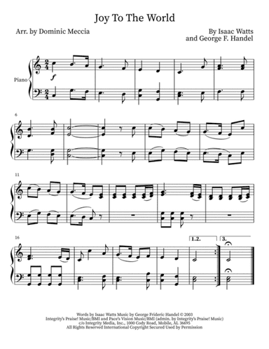 Joy To The World (arr. Dominic Meccia)