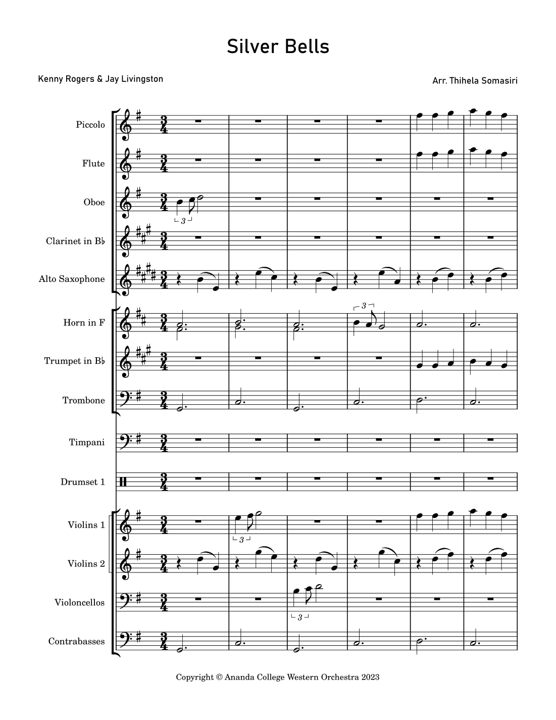 Silver Bells (arr. Thihela Somasiri)