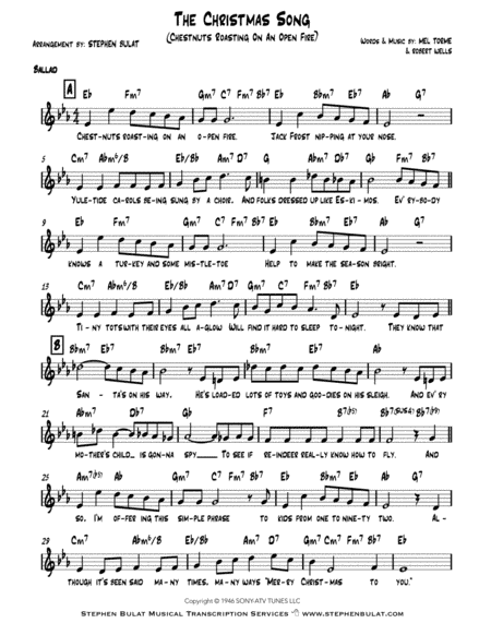 The Christmas Song (chestnuts Roasting On An Open Fire) (arr. Stephen Bulat)