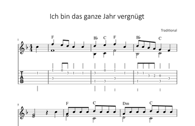 Ich bin das ganze Jahr vergnügt (arr. Bettina Schipp)