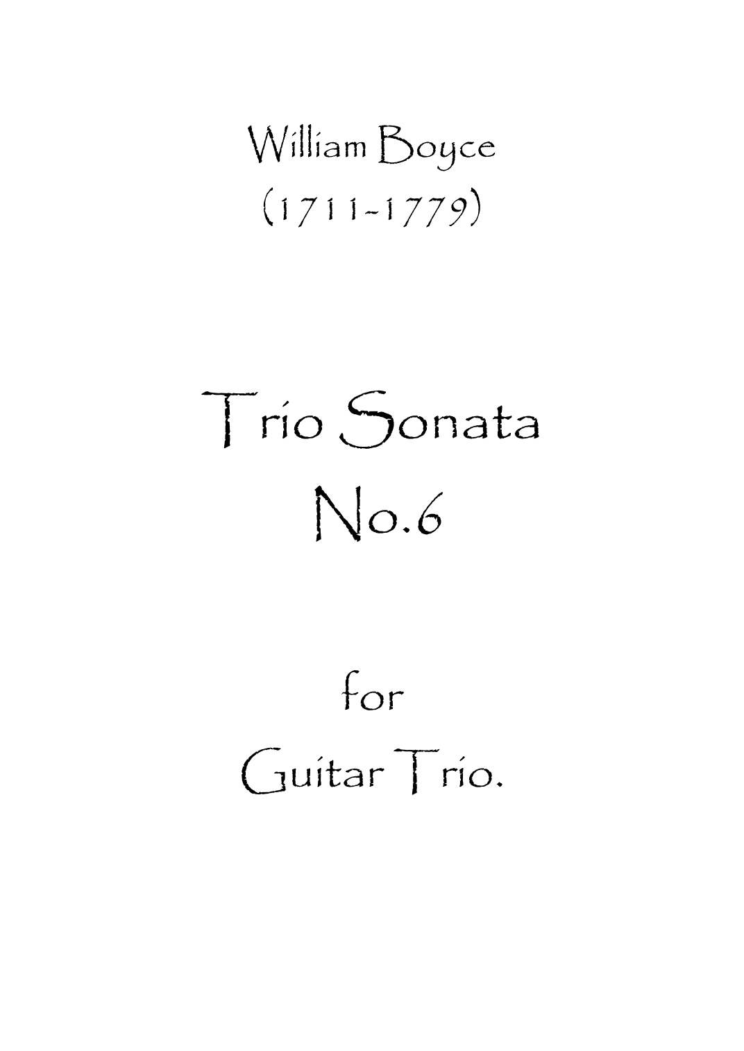 Trio Sonata No.6 (arr. Spence Bundy)
