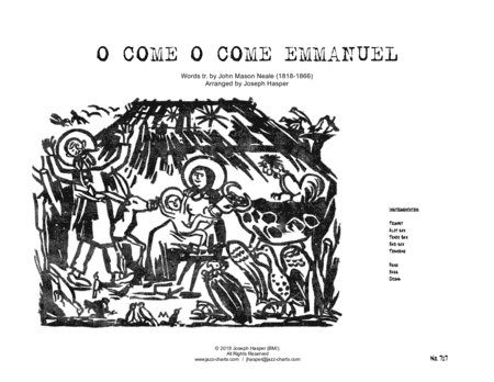 O Come O Come Emmanuel (Jazz Combo with trumpet, alto, tenor, bari, trombone) (arr. Joseph Hasper)