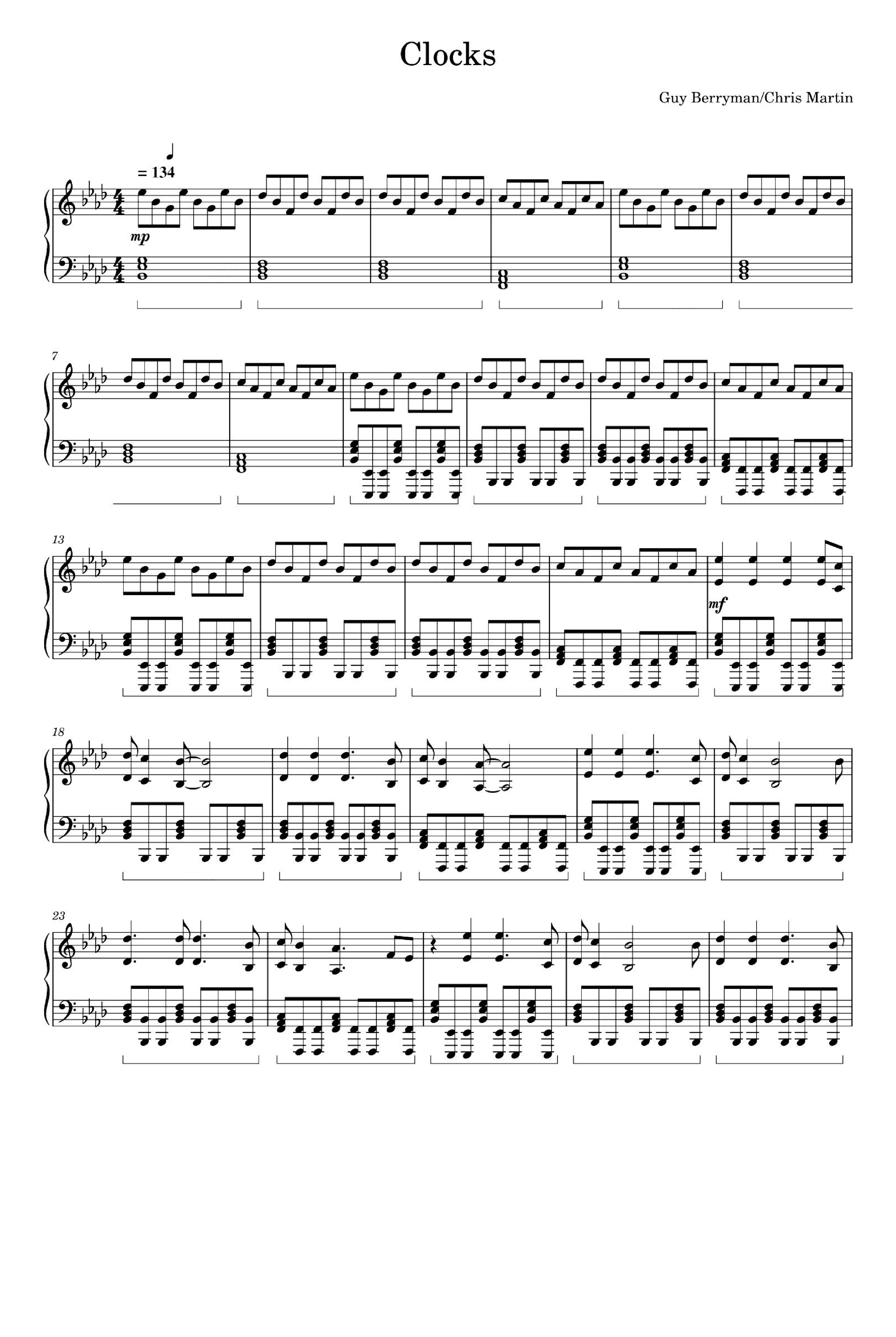 Clocks (arr. Coldplay)