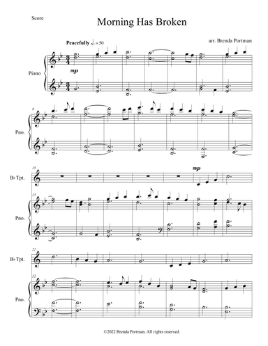 Morning Has Broken (arr. Brenda Portman)