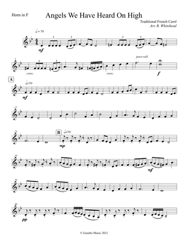 Angels We Have Heard On High (arr. Robert Whitehead)