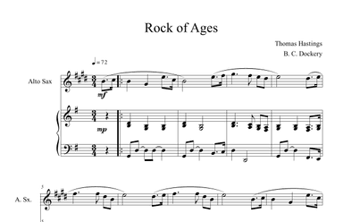 Rock of Ages (Alto Sax Solo with Piano Accompaniment) (arr. B. C. Dockery)