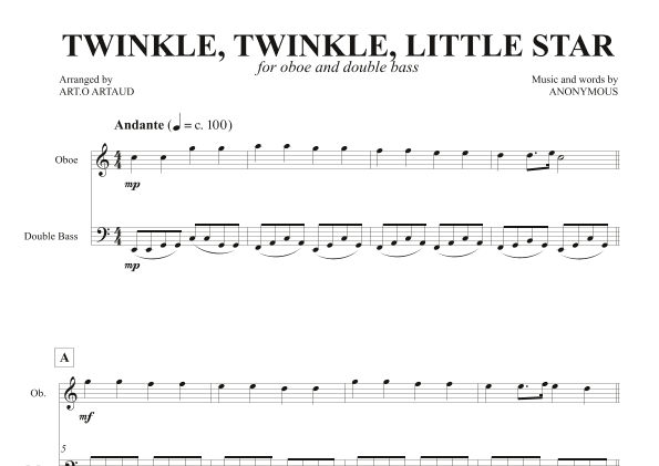 Twinkle Twinkle Little Star (arr. Art.o Artaud)
