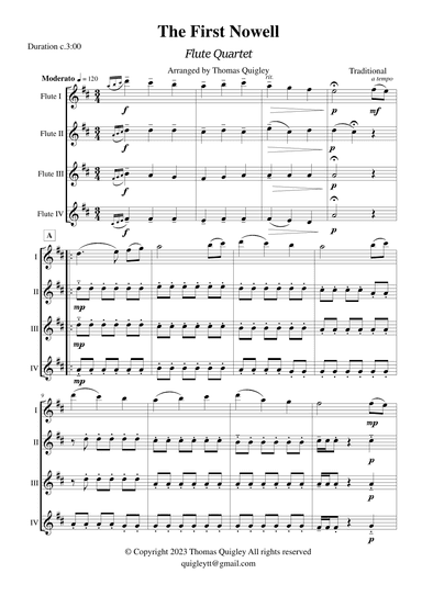 The First Nowell (arr. Thomas Quigley)