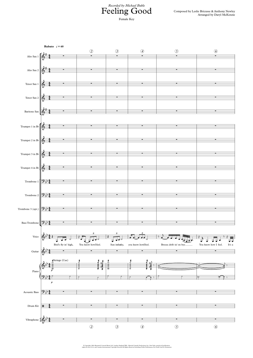 Feeling Good (arr. Daryl McKenzie)