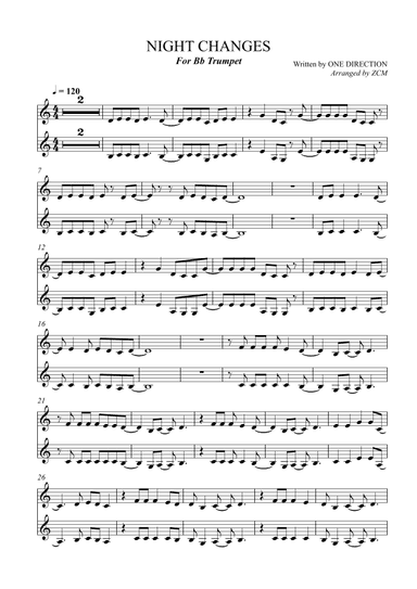 Night Changes (arr. Zachary Corbett)