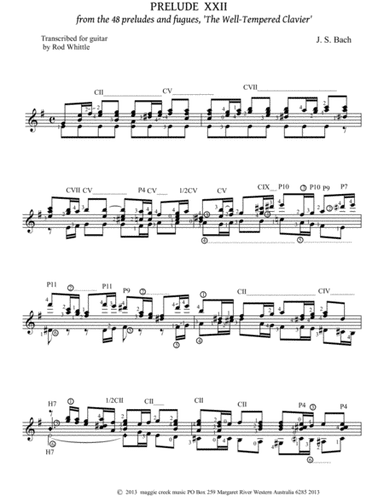 Prelude XXII from the 48 preludes and fugues, 'The Well Tempered Clavier' (arr. Rod Whittle)