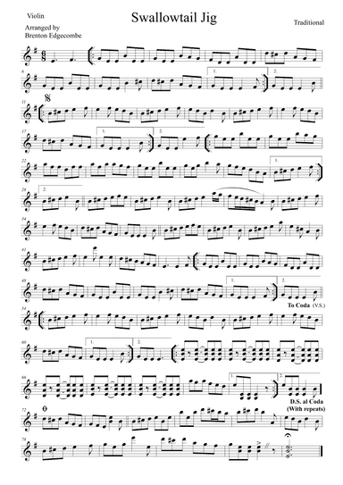 Swallowtail Jig (arr. Adelaide String Duo)