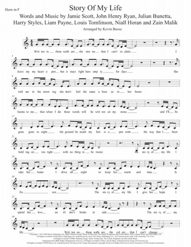 Story Of My Life (arr. Kevin Busse)