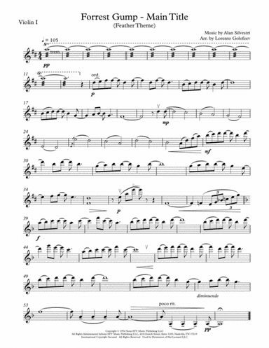 Forrest Gump - Main Title (Feather Theme)  from the Paramount Motion Picture FORREST GUMP (arr. Lorento Golofeev)