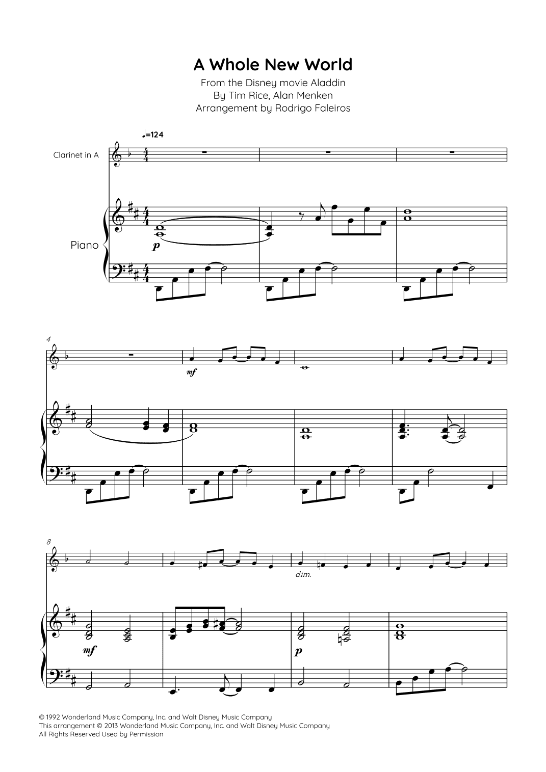 A Whole New World (arr. Rodrigo Faleiros)