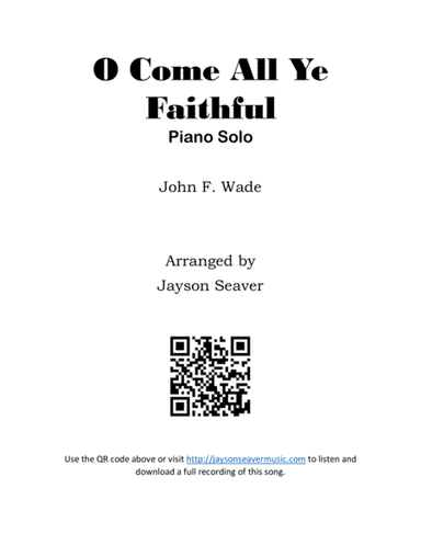 O Come All Ye Faithful (arr. Jayson Seaver)