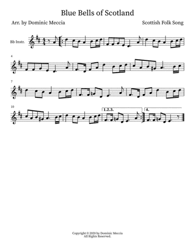 Blue Bells of Scotland (arr. Dominic Meccia)