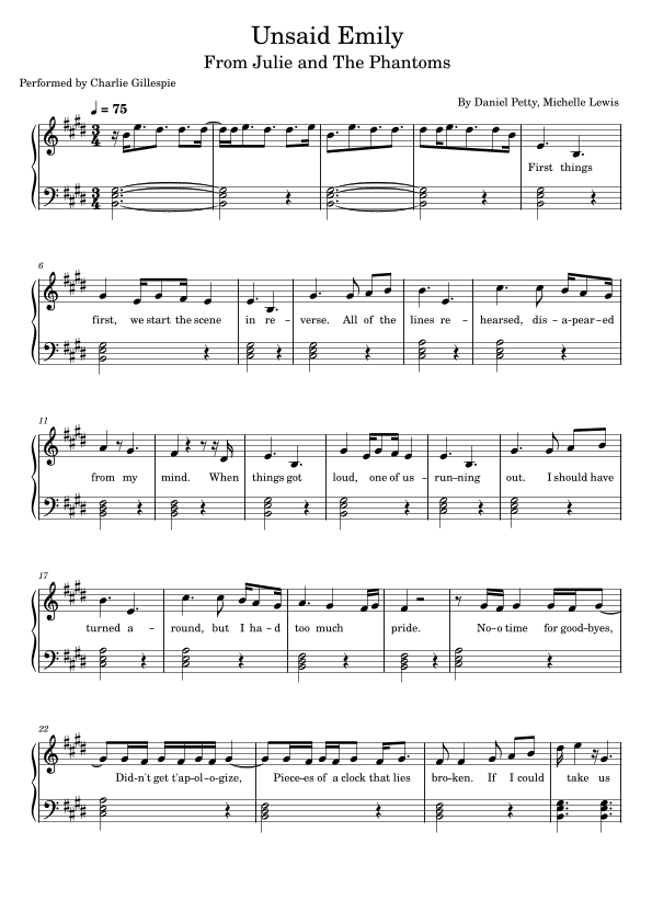 Unsaid Emily (arr. poon)