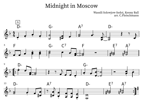 Midnight In Moscow (arr. Christoph Fleischmann)