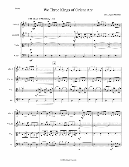 We Three Kings of Orient Are (arr. Abigail Marshall)