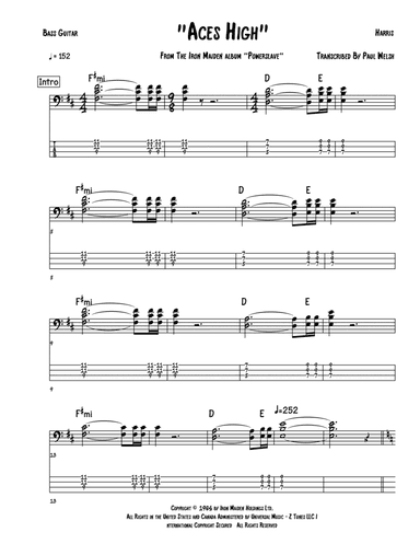 Aces High (arr. Accubass)