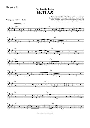 Water (arr. Guillaume Martin)