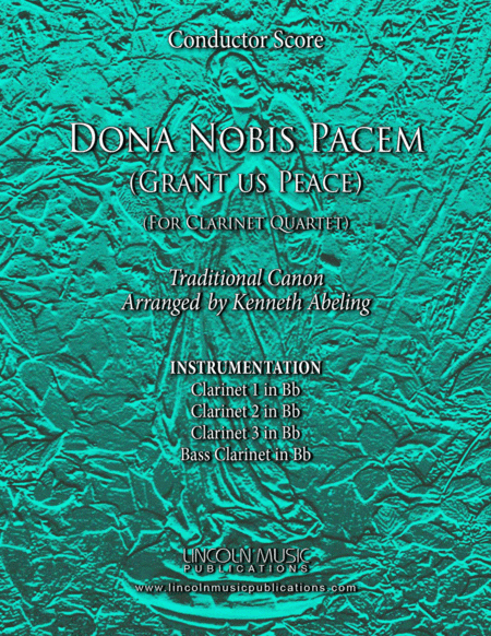 Dona Nobis Pacem (for Clarinet Quartet) (arr. Kenneth Abeling)