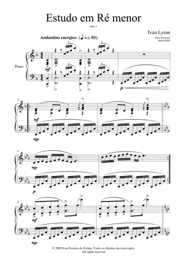 Estudo em ré menor Opus 4