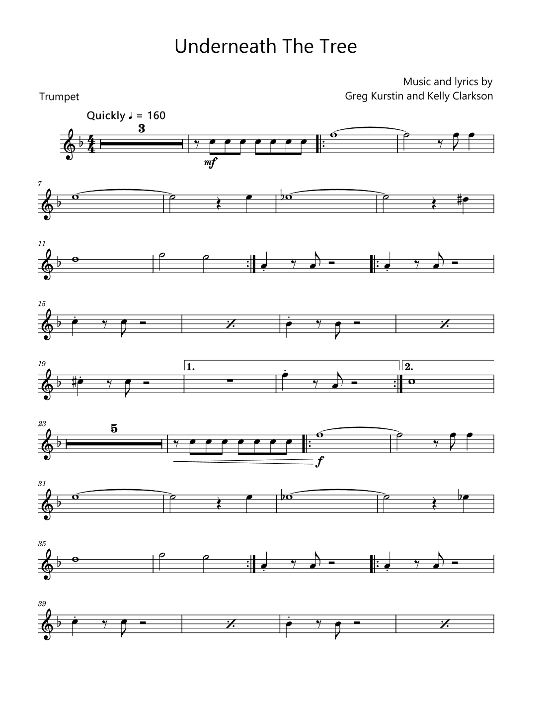 Underneath The Tree (arr. David Lartey)