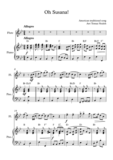 Oh Susana (arr. Tomaz Nedoh)