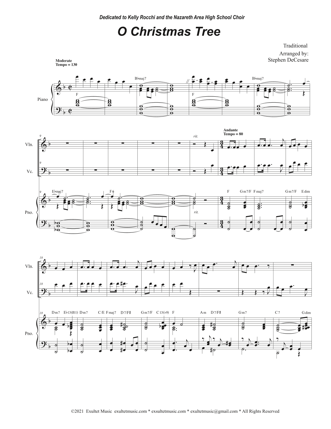 O Christmas Tree (Duet for Violin and Cello) (arr. Stephen DeCesare)