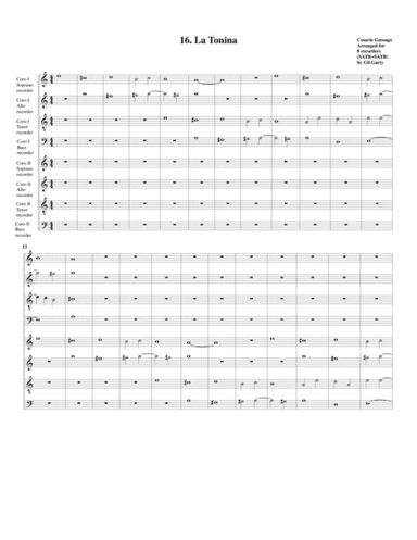 Sonata no.16 a8 (28 Sonate a quattro, sei et otto, con alcuni concerti (1608)) "La Tonina" (arrangem (arr. Gil Garty)