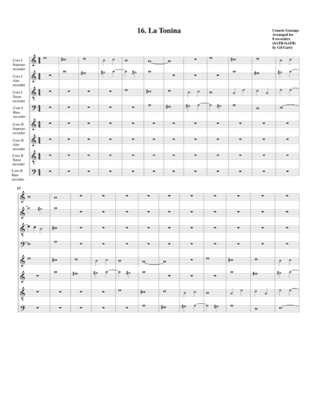 Sonata no.16 a8 (28 Sonate a quattro, sei et otto, con alcuni concerti (1608)) "La Tonina" (arrangem (arr. Gil Garty)
