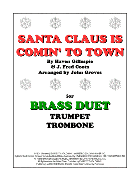 Santa Claus Is Comin' To Town (arr. John Groves)