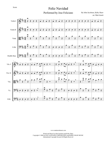 Feliz Navidad (arr. Matt Arnett)